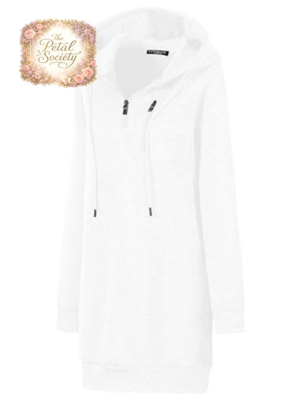 Women's Plus Size Zip Up Hoodie Long Fleece Sweatshirt Tunic Jacket
